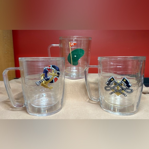 Vintage Tervis Mugs 16 Ounce Set of 3 Nautical & Golf Theme Made in the USA - Picture 1 of 11